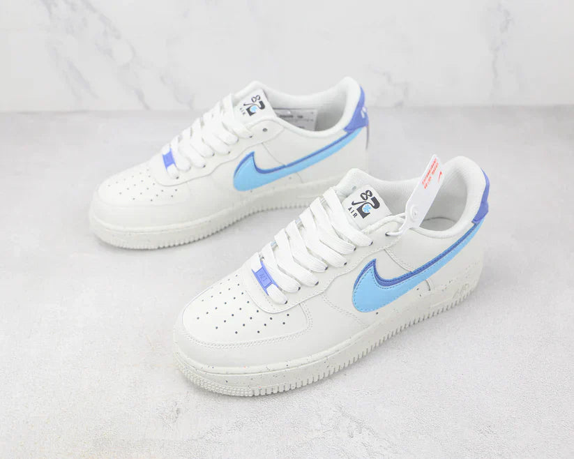 Nike Air Force 1 82 Double Swoosh White Mdium Blue–Premium