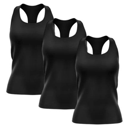 Kit 3 Regata Nadador Feminina Dry Proteo Solar UV Fitness Academia Treino Blusinha Regatas–Exclusivo