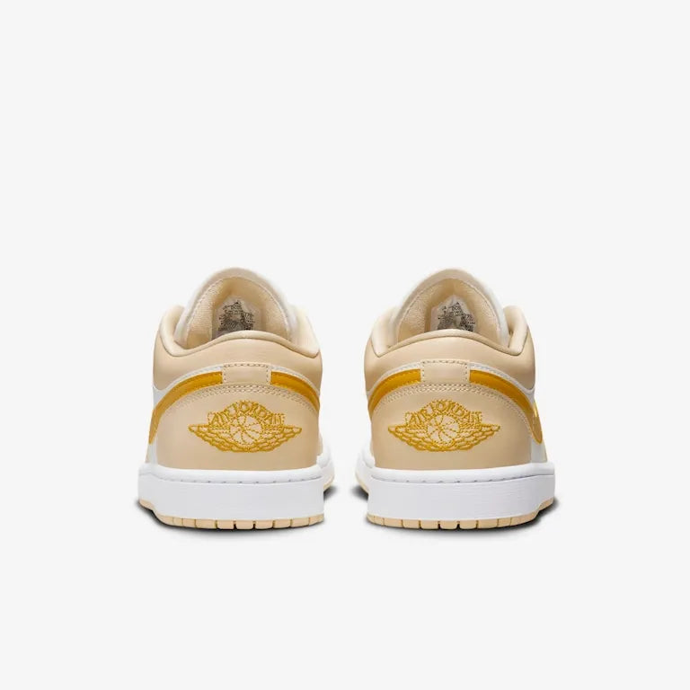 Air Jordan 1 Low Pale Vanilla White Yellow Ochre–Confortável