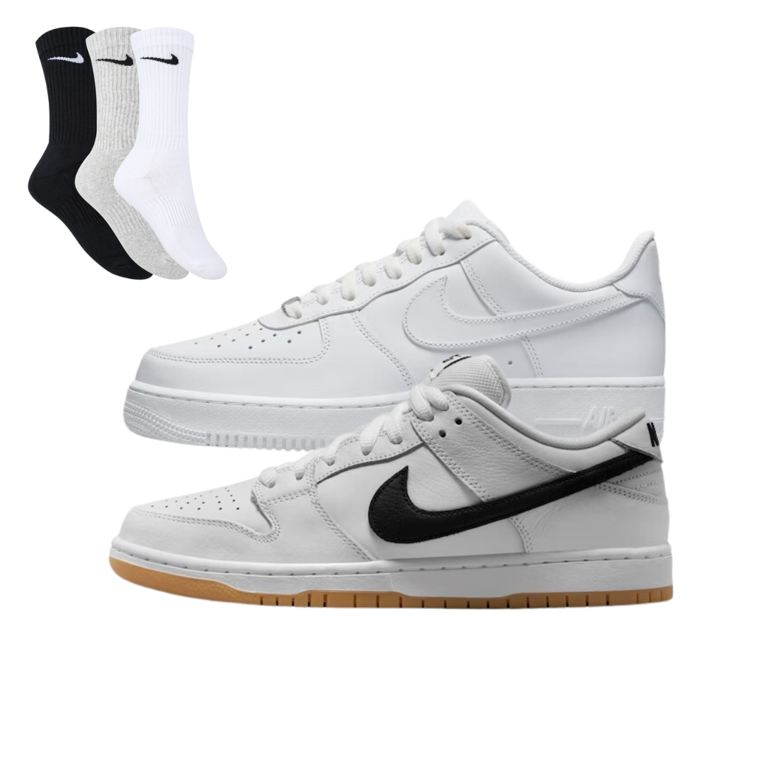 Shadow 1 Dunk Low Pro 3 Meias–Confortável