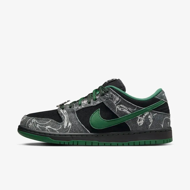 There Skateboards x SB Dunk Low Anthracite and Gorge Green–Confortável