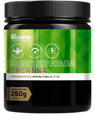 CREATINA MONOHIDRATADA 250G - GROWTH SUPPLEMENTS–Exclusivo
