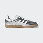 SAMBA OG Silver Metallic Cracked Leather–Confortável