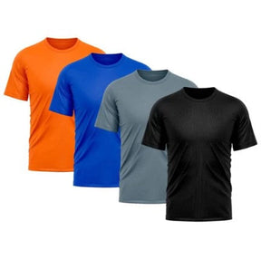 Kit 4 Camiseta Masculina Dry Proteo Solar UV Bsica Lisa Treino Academia Camisa Camisetas–Clássico