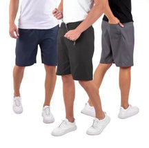 Kit 3 Bermudas Masculina Tactel Liso Academia Treino com Bolso Traseiro–Confortável