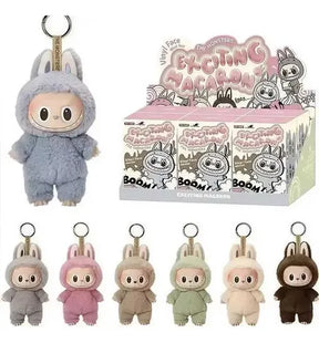 Chaveiro Real Labubu V1 V2 Blind Box Sit Party Action Popmar–Premium