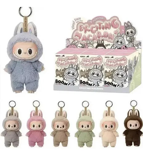 Chaveiro Real Labubu V1 V2 Blind Box Sit Party Action Popmar–Premium
