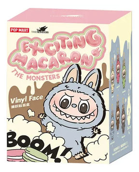 Pelcia Labubu Monster Emocionante Macaron Pop Mart Cor Macaron Empolgante–Elegante