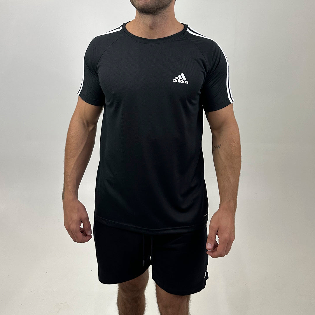 Camiseta Dry Fit III Listras Ombro–Elegante