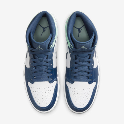 Air Jordan 1 Mid Blue Mint–Clássico