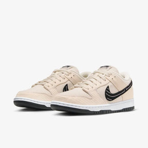 Albino x SB Dunk Low Pearl White–Preto Black