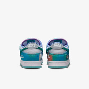Futura Laboratories x SB Dunk Low White and Geode Teal–Exclusivo