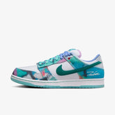Futura Laboratories x SB Dunk Low White and Geode Teal–Exclusivo