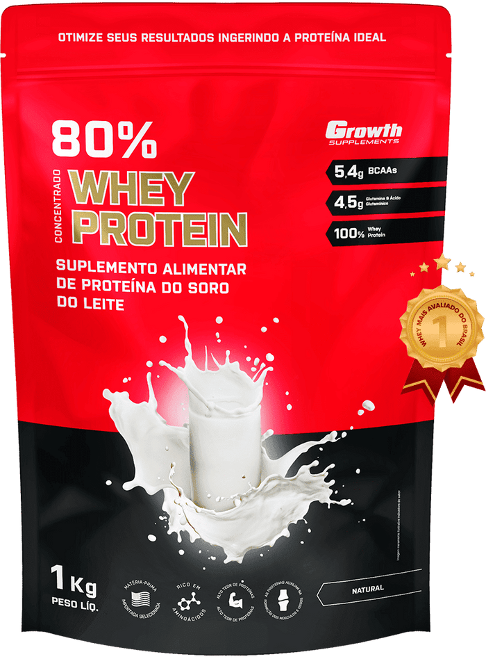 TOP WHEY PROTEIN CONCENTRADO 1KG - GROWTH SUPPLEMENTS–Premium
