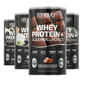 Whey Protein com cido Hialurnico mais completo do Brasil em 4 sabores–Clássico
