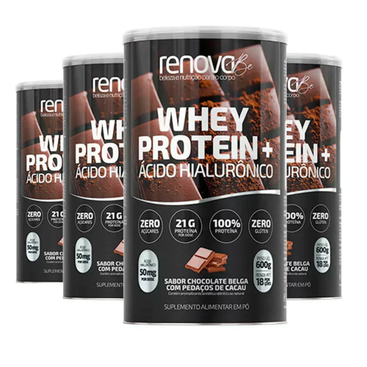 Whey Protein com cido Hialurnico mais completo do Brasil em 4 sabores–Clássico