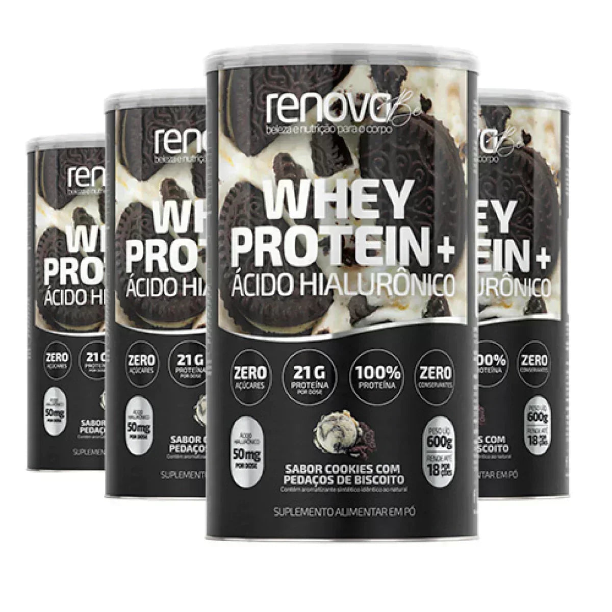 Whey Protein com cido Hialurnico mais completo do Brasil em 4 sabores–Clássico