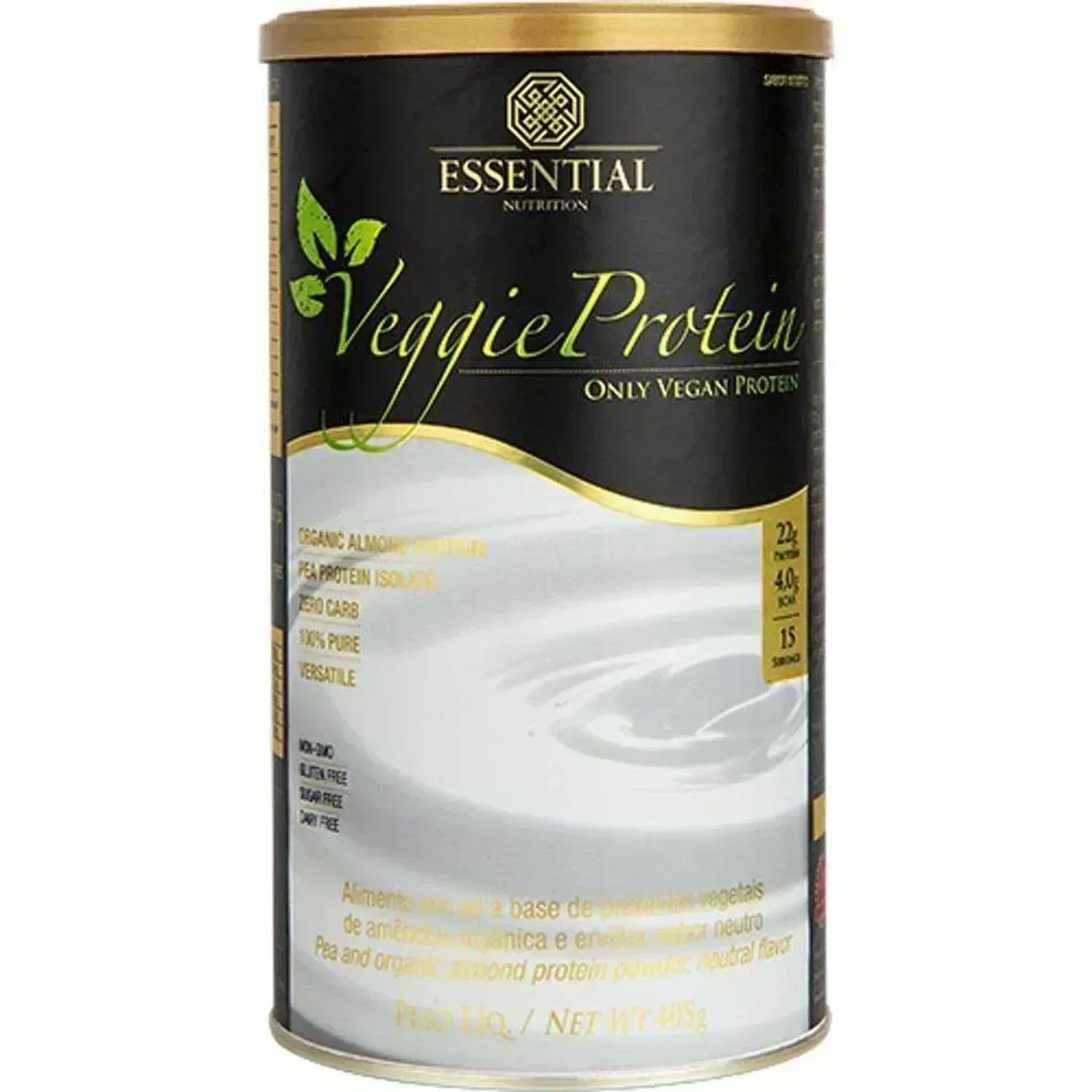 Veggie Neutro Protein Essential Nutrition 405g Lata 25 doses–Clássico