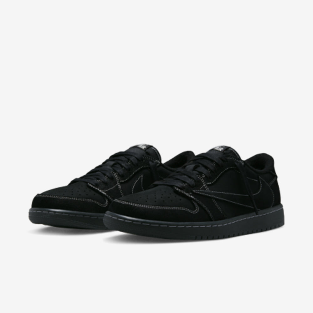 Travis Scott x Air Jordan 1 Low Black Phantom–Elegante