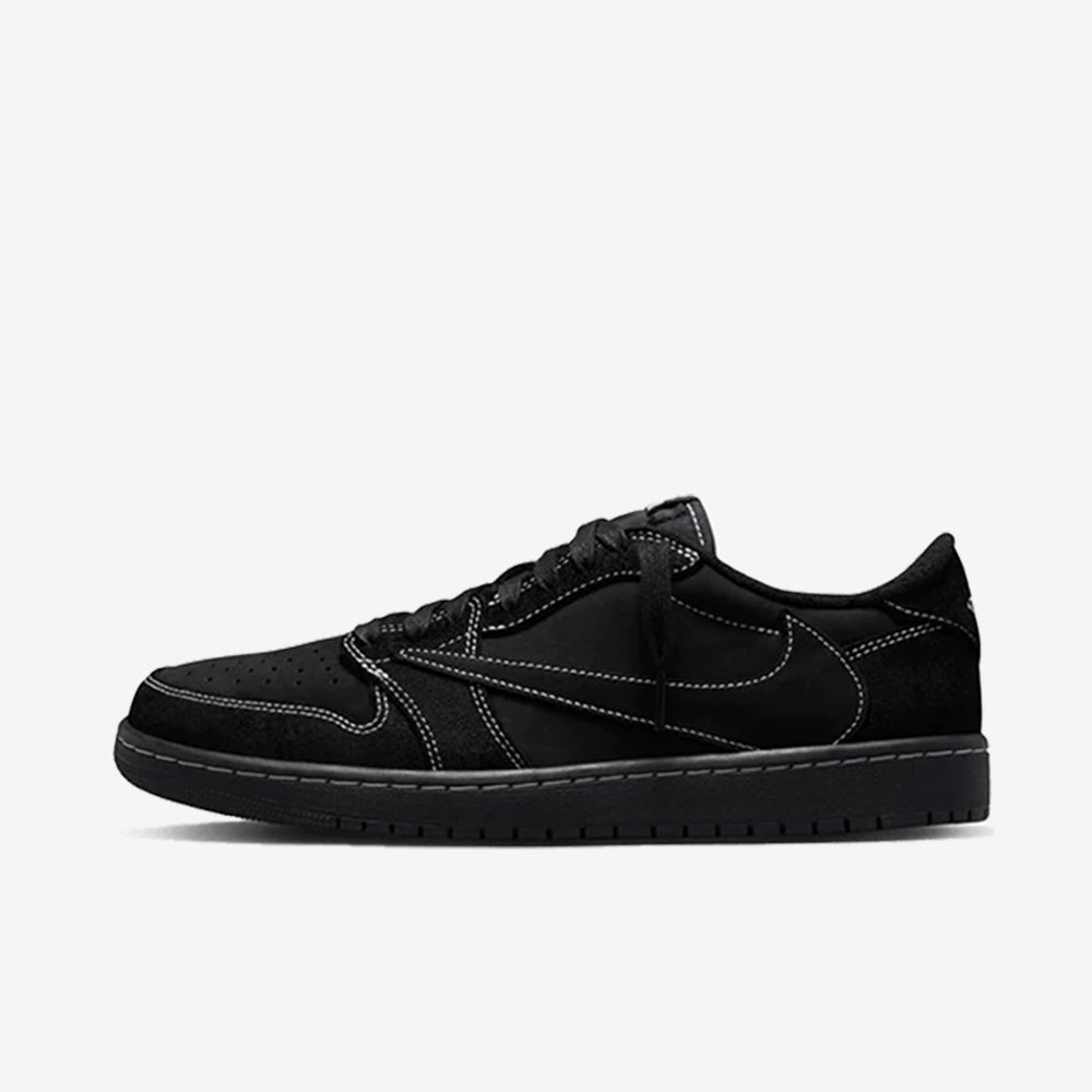 Travis Scott x Air Jordan 1 Low Black Phantom–Elegante